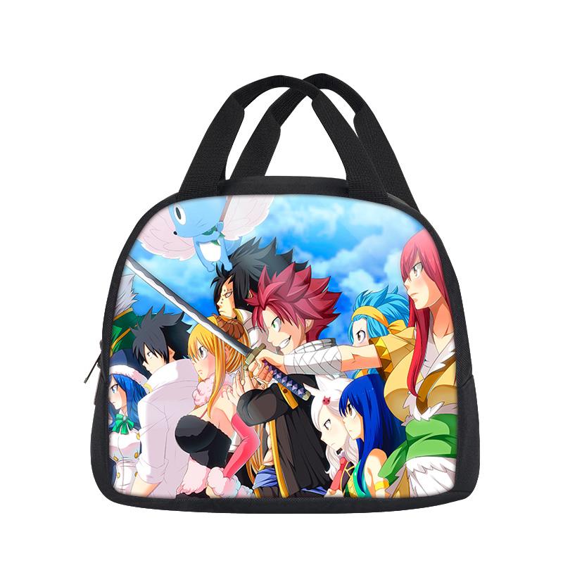 Fairy Tail Cartoon Handbag Insulated Lunch Bag School Bags and Girls Best Gift Stationery Suitable for Juice and Food