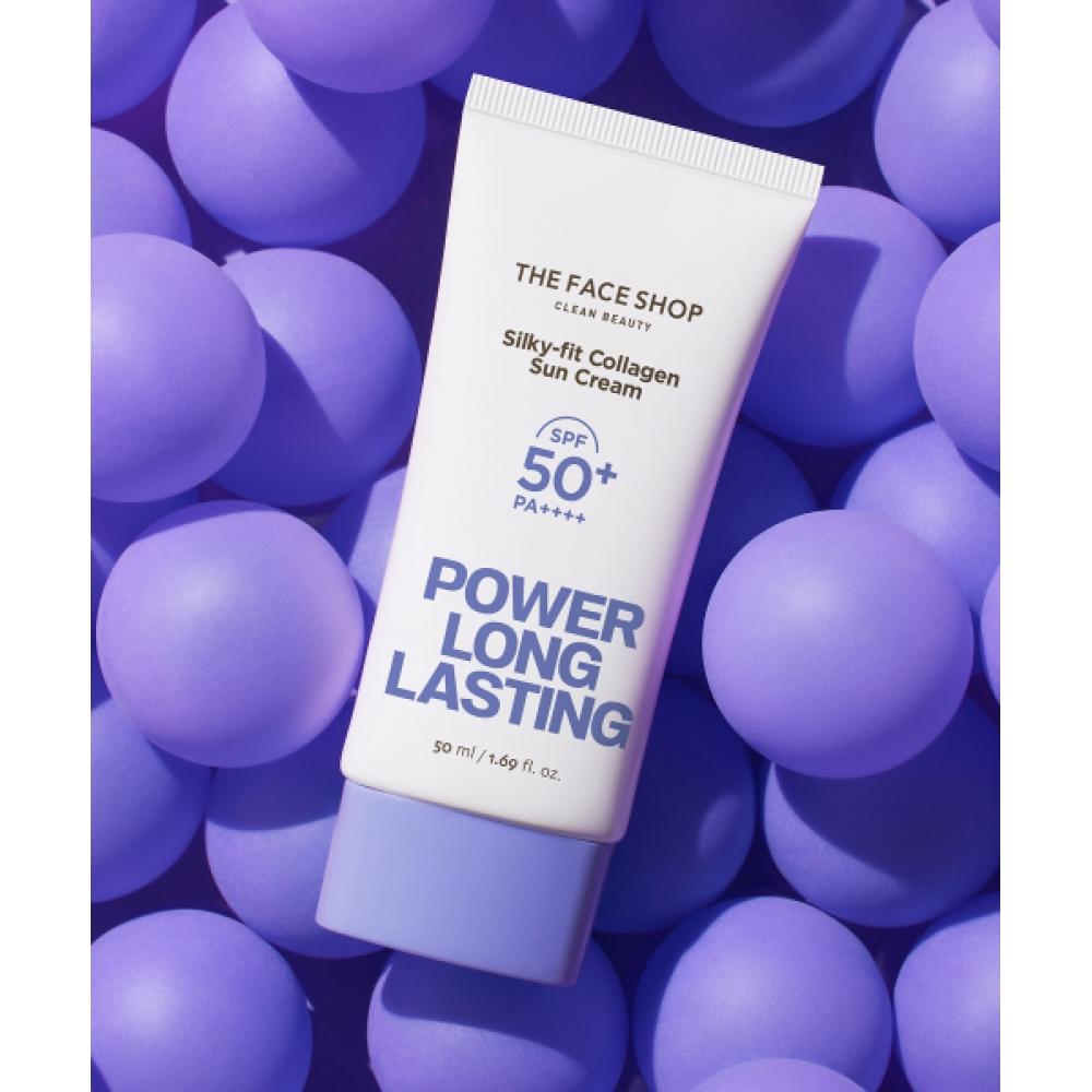 The Face Shop Power Long Lasting Silky Fit Collagen Sun Cream 50ml