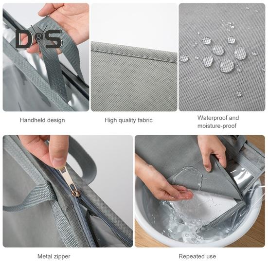 Staubbeutel für Handtaschen, transparenter Aufbewahrungs-Organizer für Geldbörsen mit Griff, transparentes Design, einfache Identifizierung, feuchtigkeitsbeständige Aufbewahrungstasche