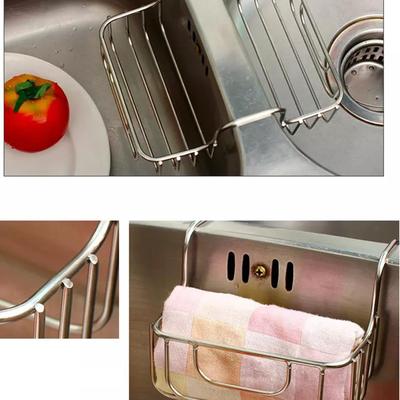 Sponge Holder For Kitchen Stainless Steel Brush Drying Rack Kitchen Sink Sponge Holder For Dishcloth Brush Soap Home Rv