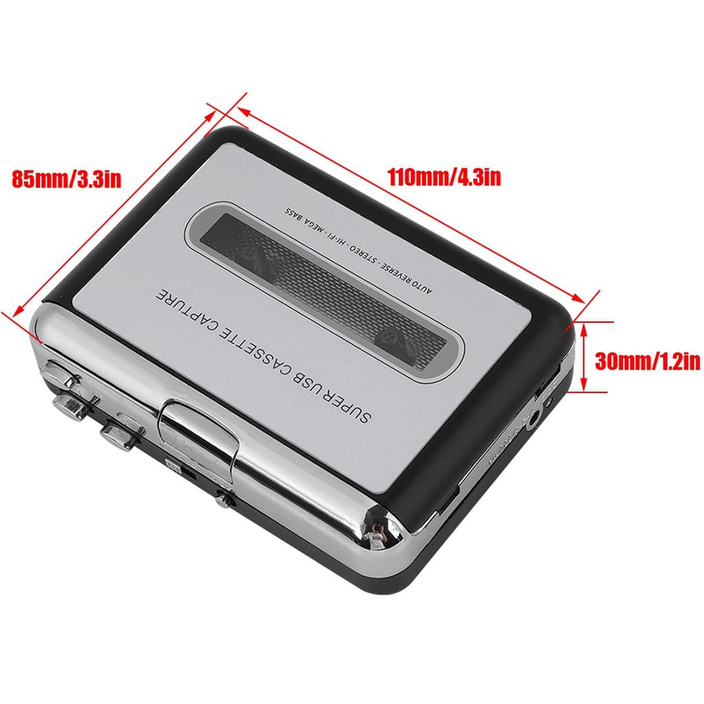 Tape to PC Cassette Recorder MP3 CD Capture Old Tape Digital Audio Music Player Converter,