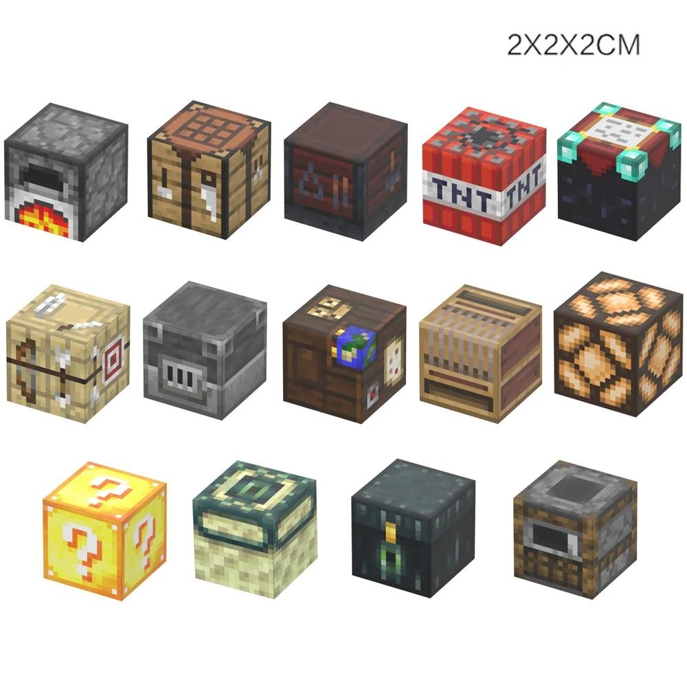 Animal Wheat Block Scene Building Mine World Magnetic Base Plate Magnetic Building Block Toys Children's Toys Gift DIY 2CM X045