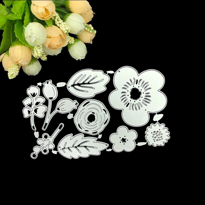 

Скрапбукинг DIY модель ножа из углеродистой стали детская головоломка DIY тиснение вырубной штамп цветок из пяти листьев серебряный