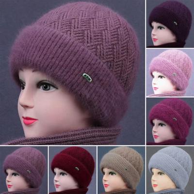 Wintermütze für ältere Menschen mittleren Alters, Fleecefutter, verdickte Mutter-Beanie-Mütze, warme Großmutter-Strickmütze