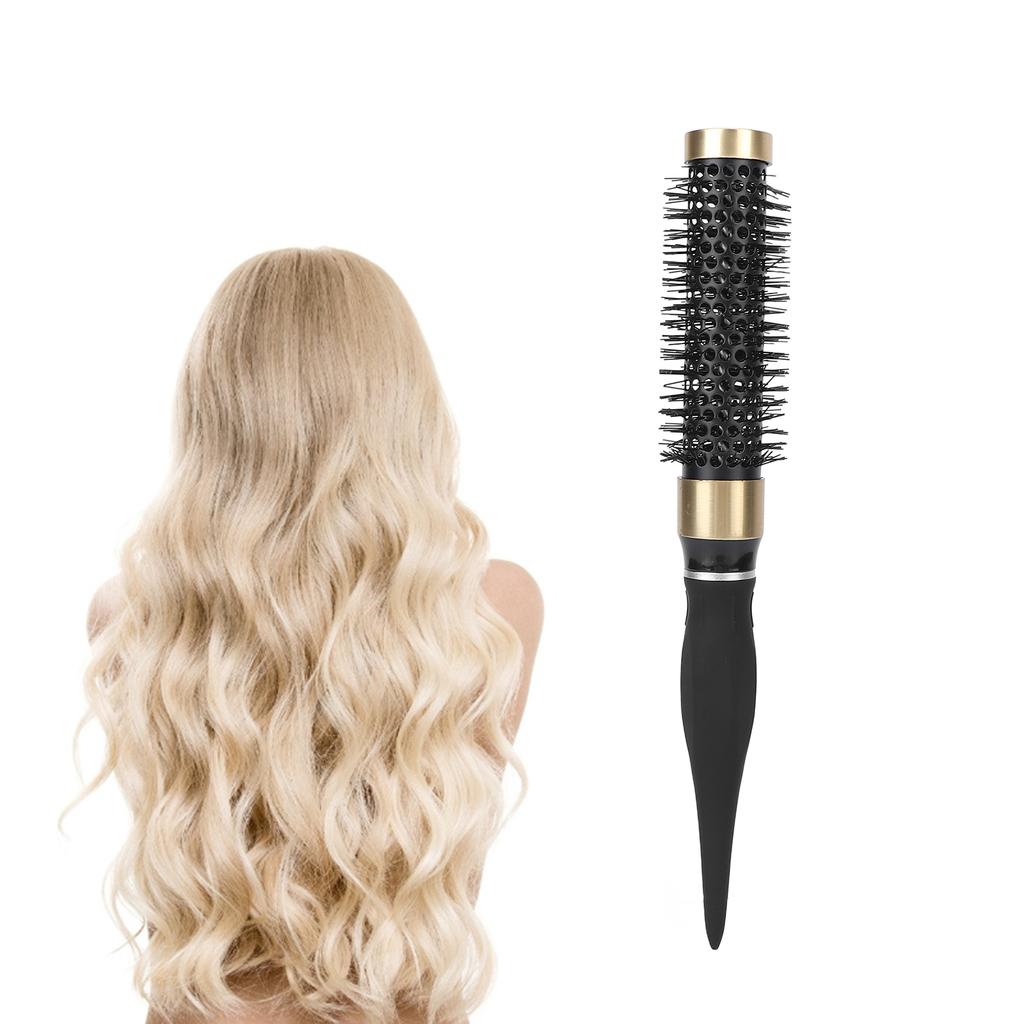 Round Brush Hair Comb Prevent Static Nylon Hair Aluminum Hairdressing Tool for Blow Drying Curling#30