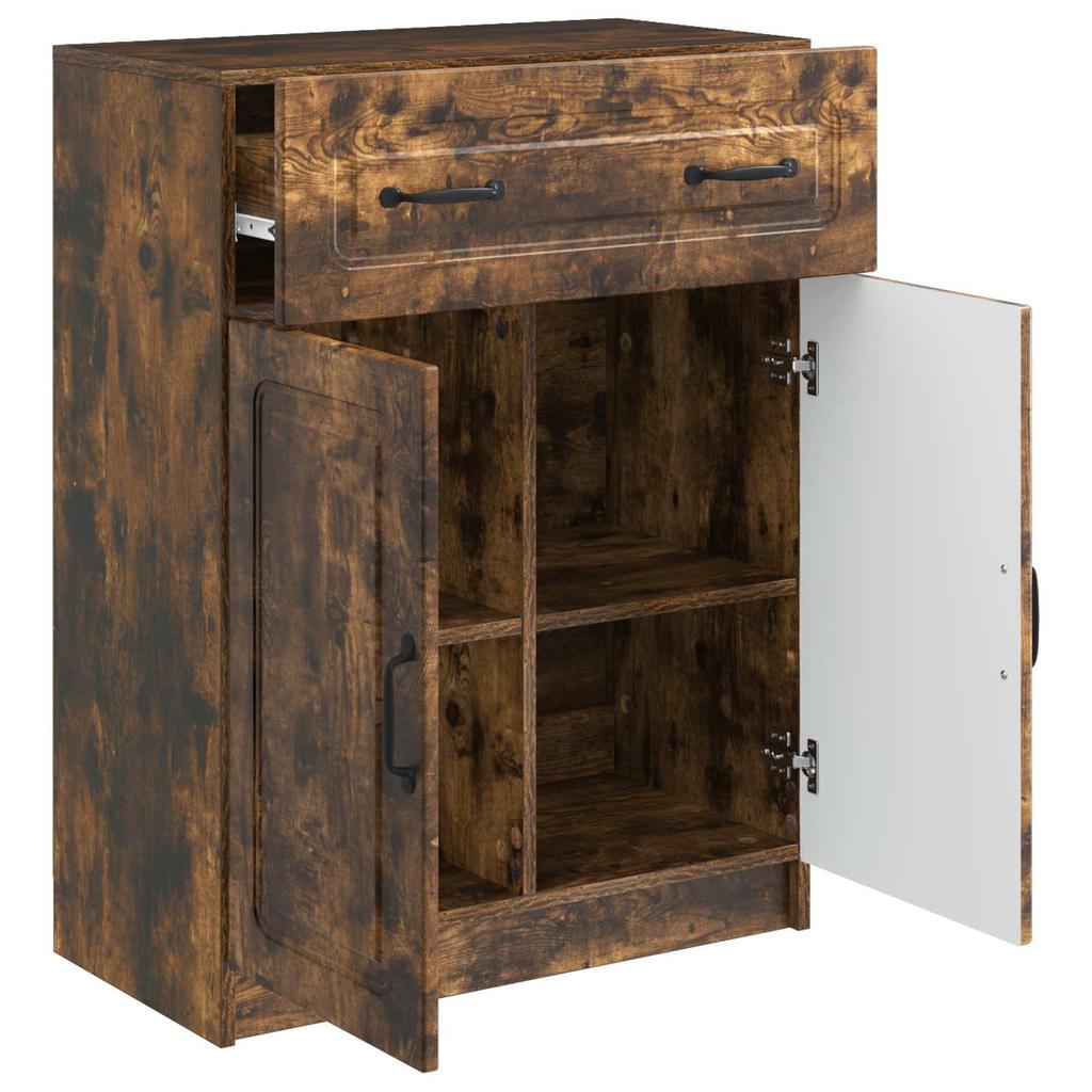 Sideboard Smoked Oak 66 x 34.5 x 87 cm Wood Based Material