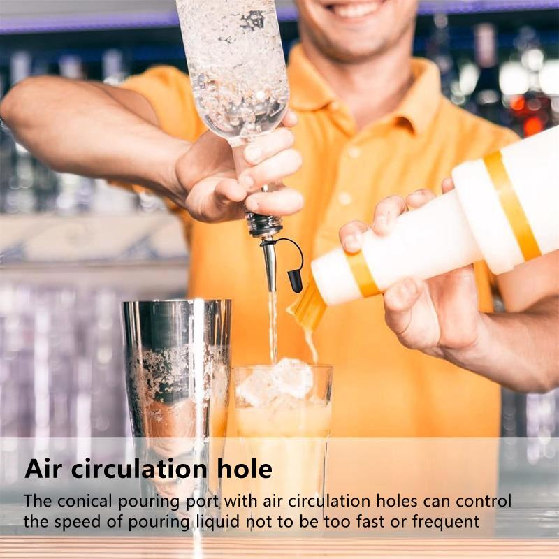 נירוסטה ליקר שמן יין בקבוק מוזג אטום בפני נזילות פקק פיה אטום פיית מתקן חומץ חרוטי