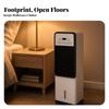 Tall Heat Fan with Remote Control Clear Digital Display, Quiet LowProfile, for Living Room