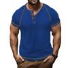 Solid Color Houlder Short Sleeve Men's T-shirt