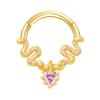 Crystal Nose Piercing Silver Color Septum Ring Stainless Steel Accessory for Ear Helix Cartilage Body Accessories