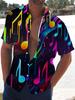 [Colorful Notes Shirt] Colorful Notes Men's Shirt- Fully Printed Button-up Formal and Casual Dual-use Shirt, Machine Washable and Non-transparent