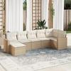 VidaXL Garden Lounge Set with Cushions 7 Pcs, Sofas with Adjustable Feet, Outdoor Furniture Set Patio Terrace, 3251615