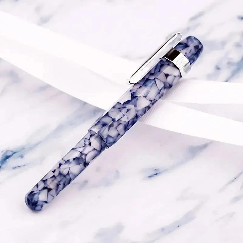 

Majohn Moonman Імпортна Смола Різні Кольори Міні Фонтанна Ручка Високоякісна Коротка Кишенькова Ручка Офіс Подорожі Письмове Приладдя Bent(curved 0.5mm)