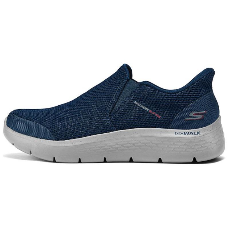 Skechers Slip-ins Men Slip On Thick Cushion Soft Comfort Shock Absorbing Wear Resistant Low Top Walking Shoes Navy Blue 216333-NVY 39.5