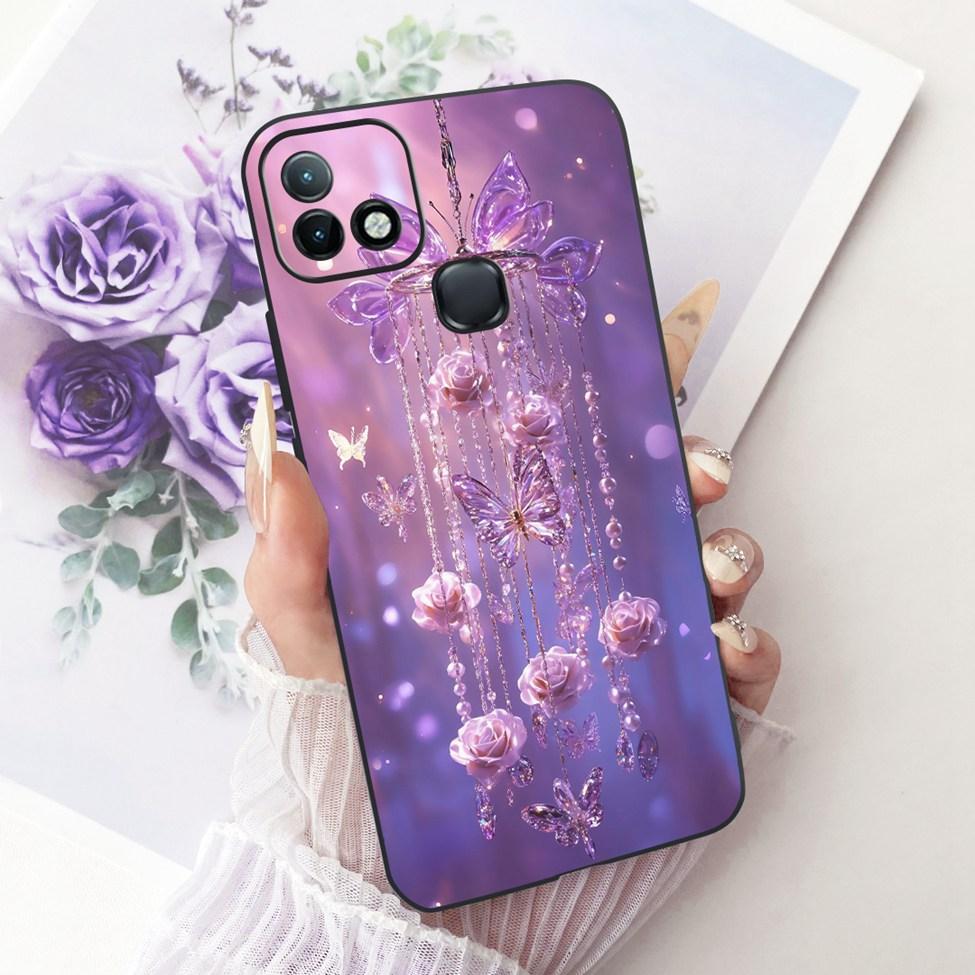 For Infinix Hot 10i Case Luxury Butterfly Fashion Girls Boys Cute Painted Casing For Inifnix Hot 10i X659 X659B X658E Cover