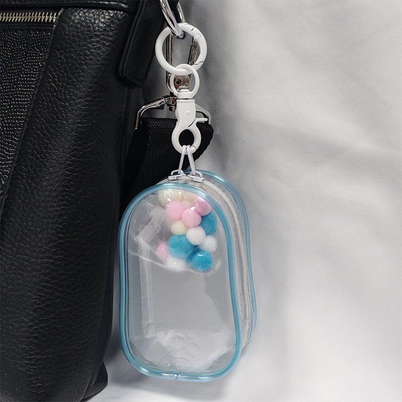 Οθόνη κούκλας Διαφανές κουτί αποθήκευσης Θήκη Mystery Box Τσάντα μπρελόκ Χαριτωμένη οργάνωση κούκλας τσάντας με βελούδινη θήκη για τη σκόνη