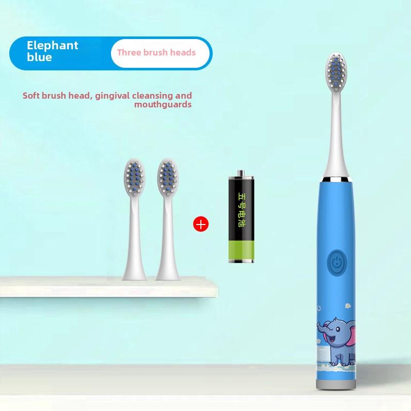 Children's Electric Toothbrush Cartoon Soft Hair IP7 Waterproof Sonic Automatic Ten Thousand Hair Brush U-shaped Toothbrush