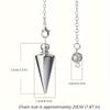 Metal Cone Pendulum for Dowsing Reiki Healing Divination Spiritual Pendulum Tool