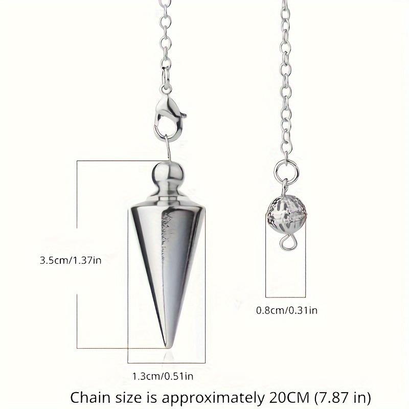 Metal Cone Pendulum for Dowsing Reiki Healing Divination Spiritual Pendulum Tool