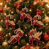 Shining Goat Hanging Ornament Set 2D Flat Christmas Tree Ornament New Goat Pendant  Bag Charms
