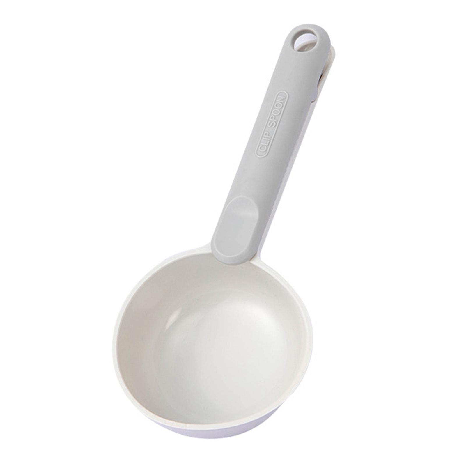 

Кухонные мерные ложки Высокоемкая многофункциональная ложка для муки для приготовления пищи, сервировки муки, риса, бобов Серовато-белый серый белый