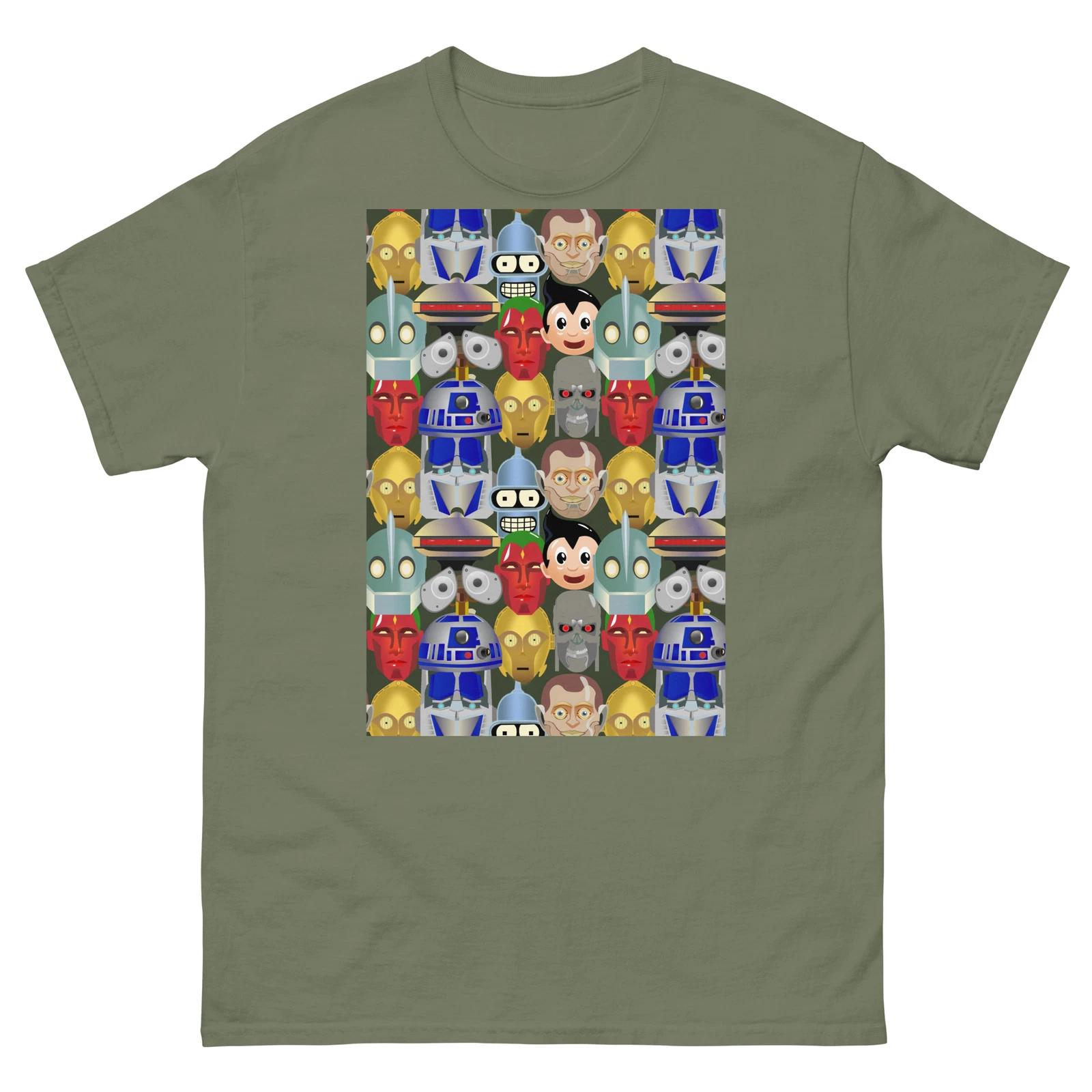 Good Robots Pattern T Shirt 2XL