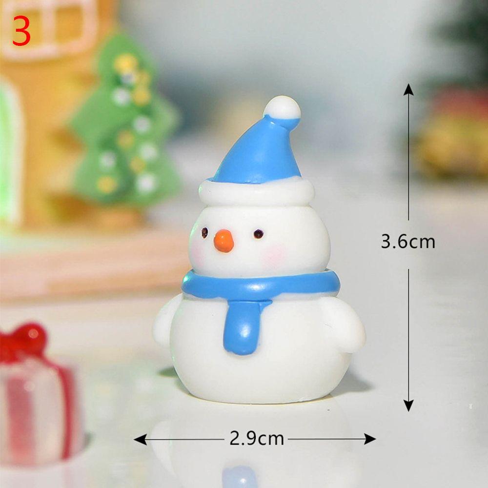 Home Decor Garden Ornament Statues Gift Box Snowman Figurine Christmas Miniature Micro Landscaping