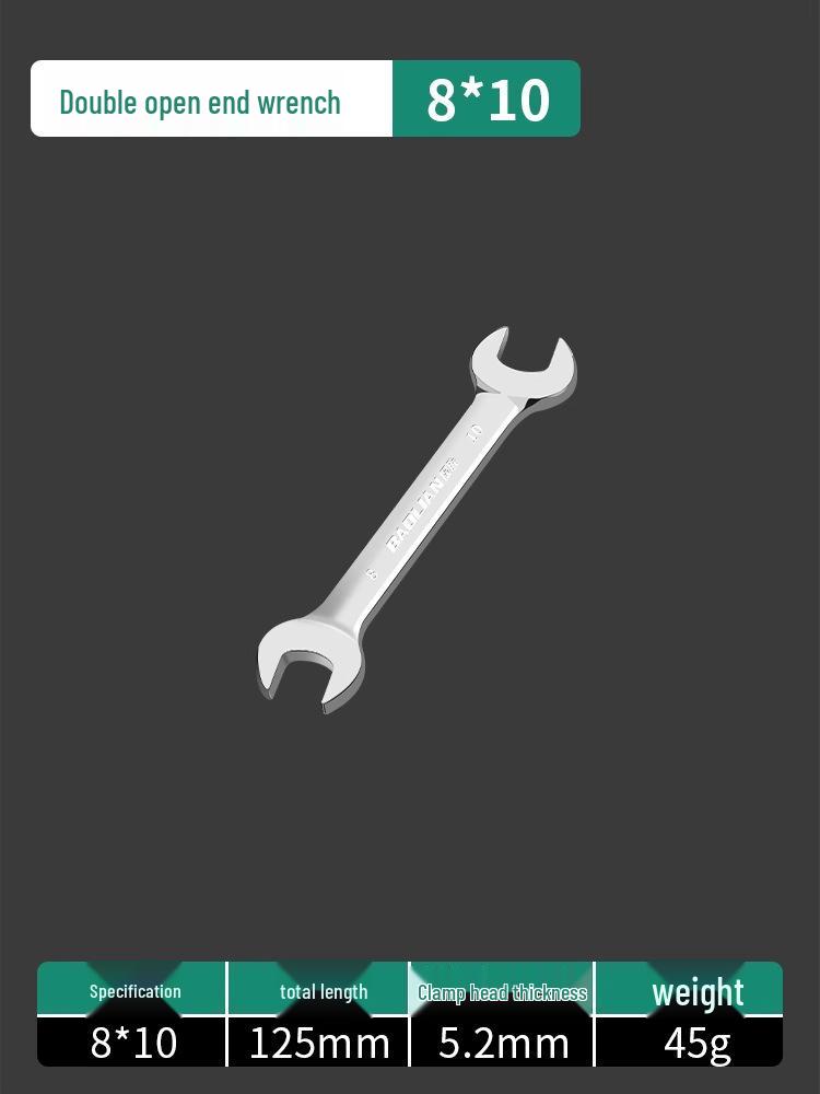 Doppelkopf-Maulschlüssel-Set - Polierte Oberfläche, Kleines Werkzeugset für Zuhause, 8-10mm Steckschlüssel-Helfer