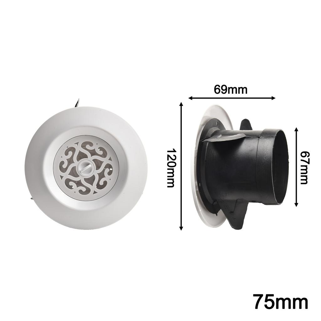 For Home Ventilation Round Air Vent Grille Adjustable Air Vent White ABS Material Control Of Air Flow Fly Screen
