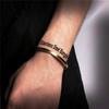 Simple Style 4mm/6mm/8mm Stainless Steel Open Bangle Unisex Unfading Not Allergic 3 Colors Charm Bracelet Leisure Pulseira Joias