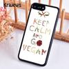 Krajews Vegan Vegetarian Quote Phone Case Cover For IPhone 18 17 Air 16 15 14 plus 11 12 13 pro max coque Shell Fundas