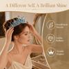 Shining Crystal Crystal Crown Headband Polished Finish Bridal Crown Tiara  Birthday Gift