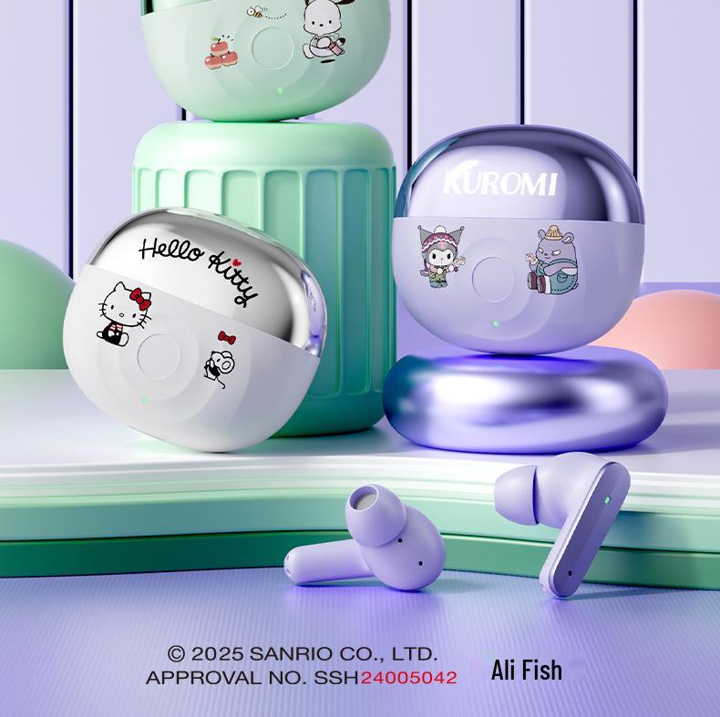 Sanrio K9 Bluetooth Noise-Canceling Cartoon Earbuds - Cute Mini Design with Ultra Long Battery Life