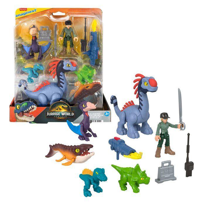 Fisher-Price Figurines Dinosaures Air, Mer, Terre - Jurassic World - Multipack Imaginext - Des 3 ans - JFR25