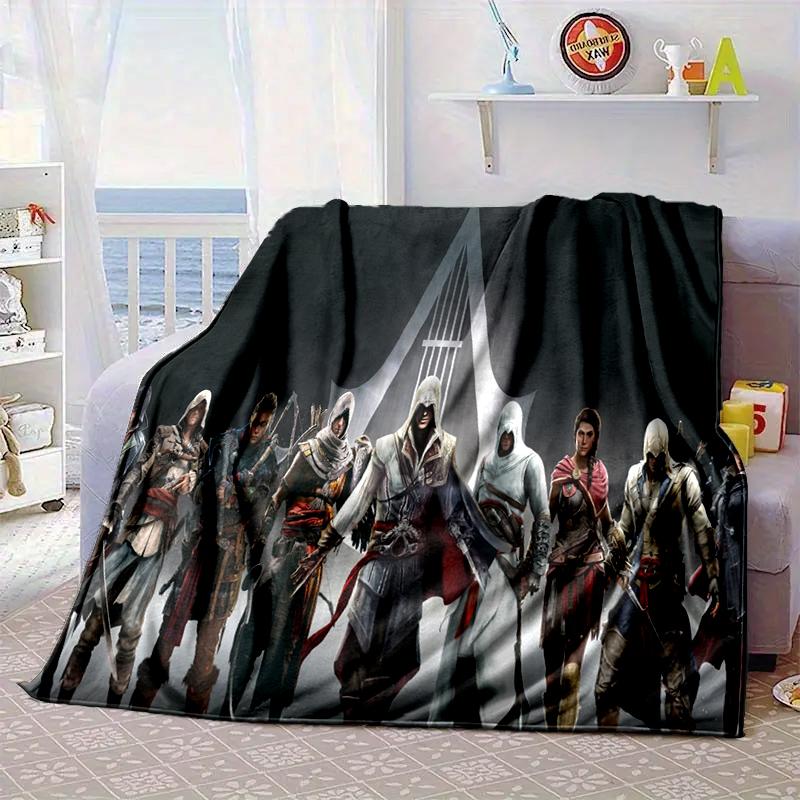 Assass Warrior Blanket Flannel Blanket for bed, sofa, Camping, Hiking, Picnic Essentials, gift for family Fan gifts