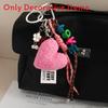 Style Plush Heart Love Bag Charm With Keychain For Fashion Accessories