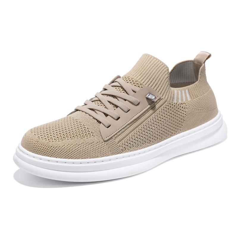 Men's Shoes  Spring and Autumn New Casual Mesh Surface Breathable Summer Slip-on Lazy Lightweight Increase Socks Shoes