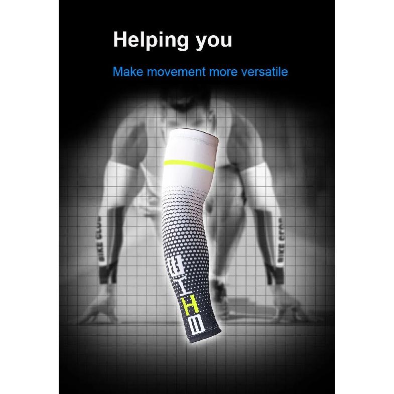 1 Pair Cool Men Cycling Running Bicycle UV Sun Protection Cuff Cover Protective Arm Sleeve Bike Sport Arm Warmers Sleeves