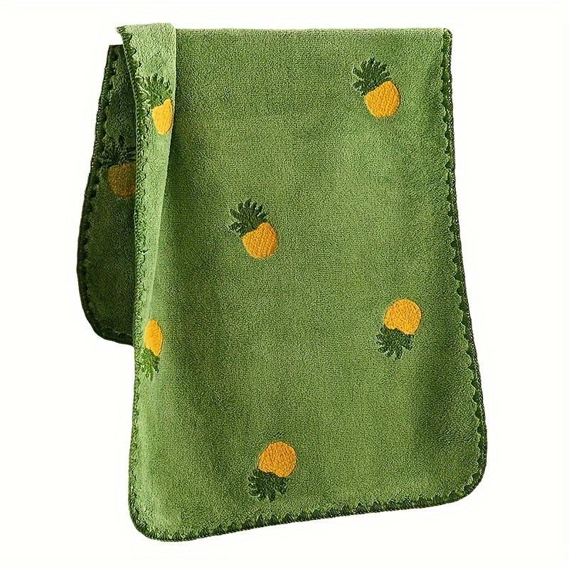 

1 шт. Полотенца из кораллового вельвета с принтом тропических фруктов, Мягкие Впитывающие Быстросохнущие Салфетки для лица, Вышитый трикотаж Blue