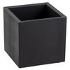 Donica Betonique Na Kółkach Recykling Czarny 30X30Xh30 Cm