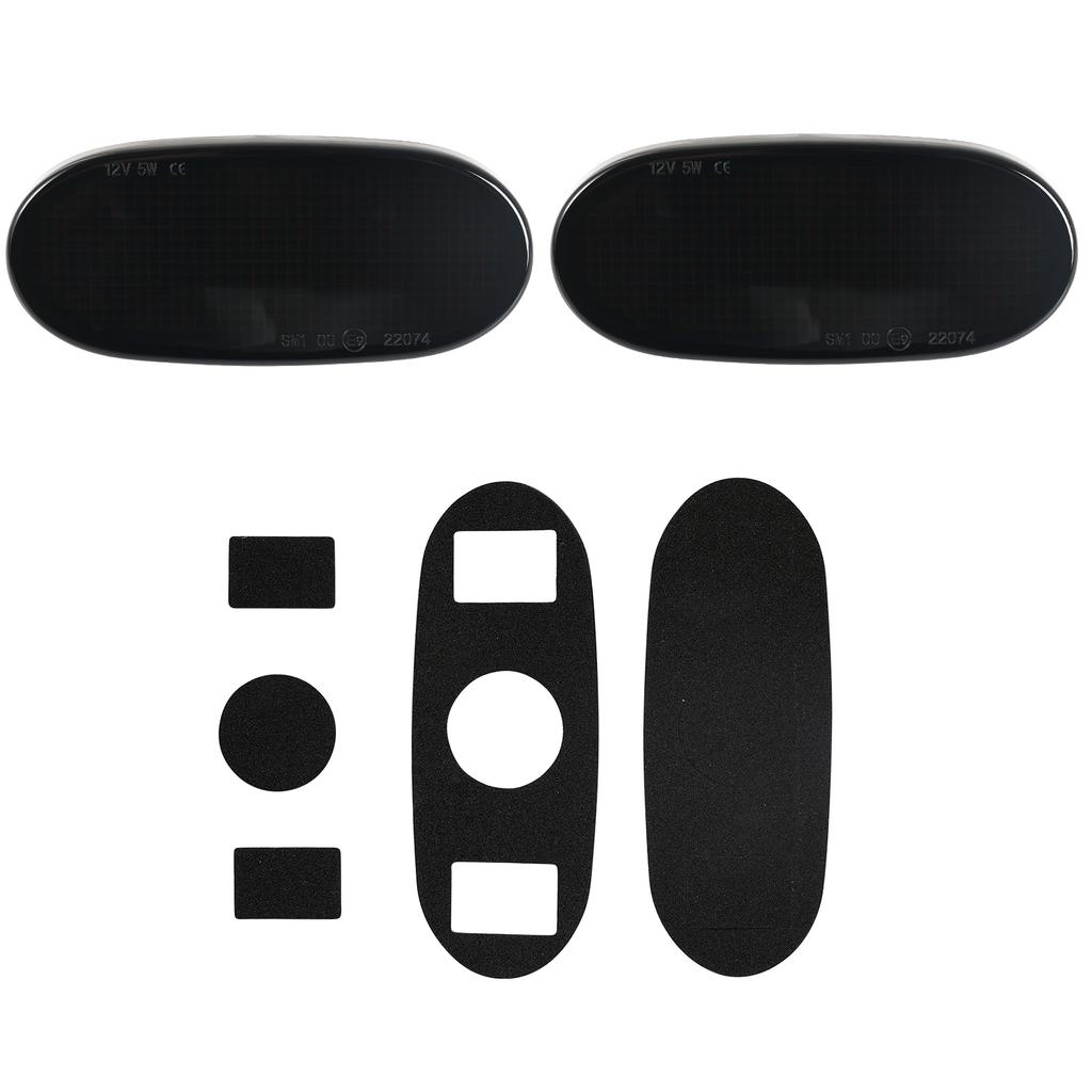 2Pcs For Benz Sprinter W906 2006-2018 VW Crafter 2006-2016 Clear & Smoked Lens LED Side Marker Lamp Amber Lights