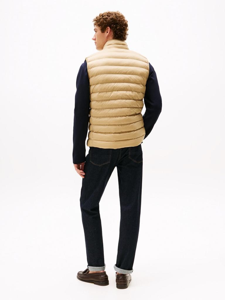 Зимняя куртка Tommy Hilfiger со стеганым жилетом, прошитым логотипом, бежевая