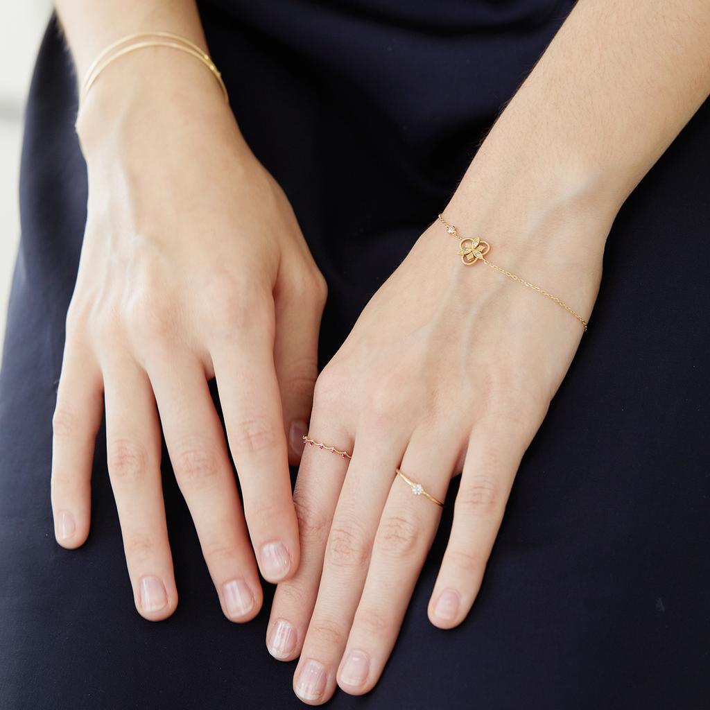 Mezmic Fairy Cognac Diamond Crown Ring
