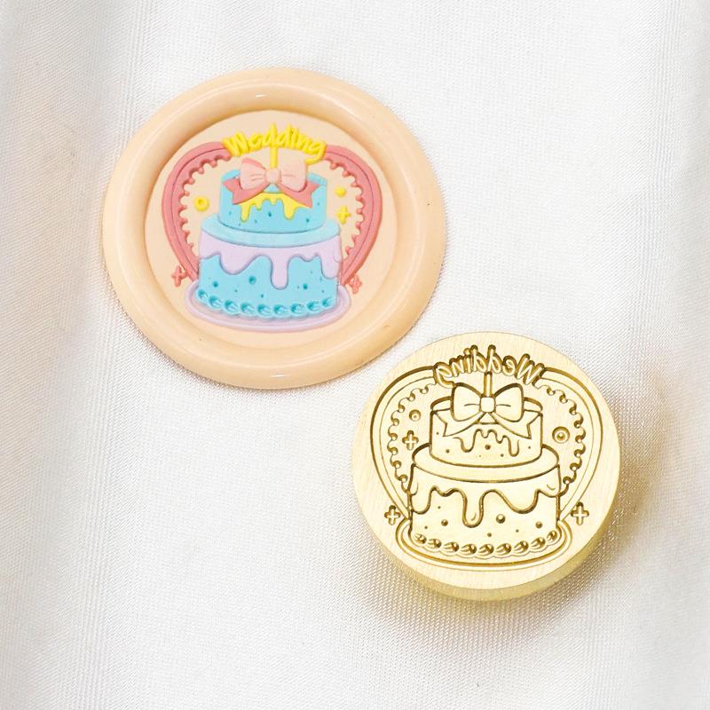 

Печать для свадебного торжества, восковая печать, высококачественная латунная гравировальная печать, размер 2,5 см, свадебные приглашения, подарочная упаковка