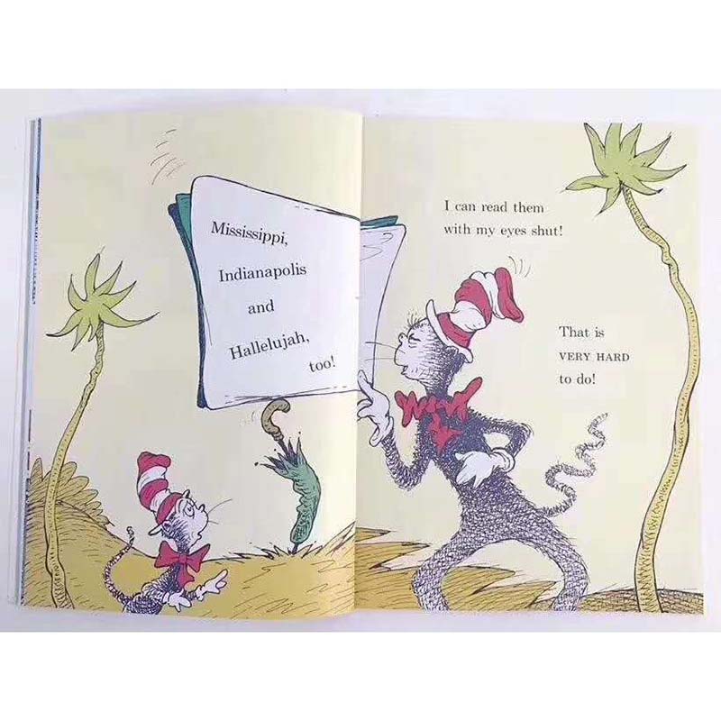 Scatola Set da 20 Libri Una Biblioteca di Casi Classici del Dott.. Il Gatto col Cappello di Seuss in Brossura Libro Illustrato Inglese