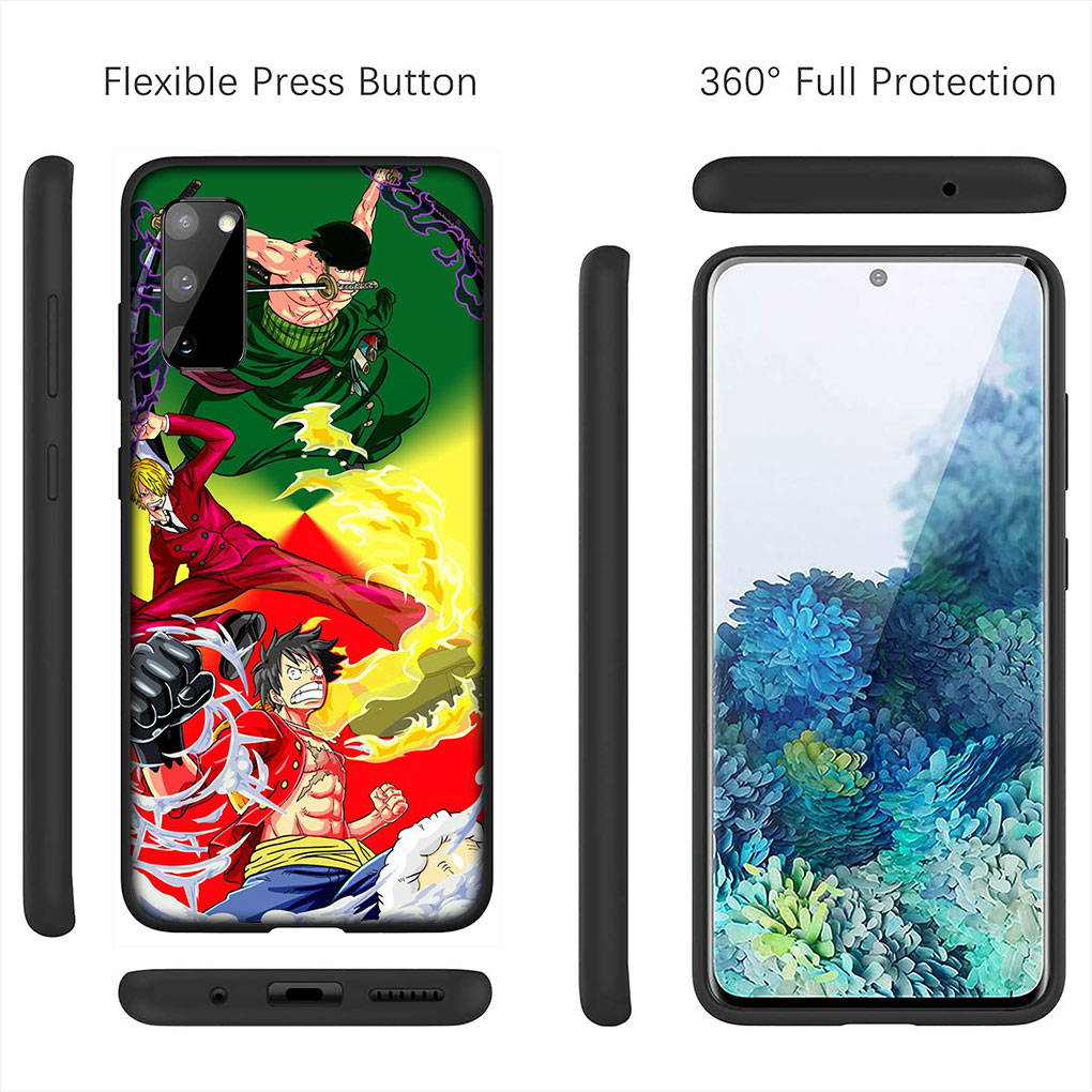 For iPhone 16 15 Xiaomi Redmi Note 14 13 12 11 Pro Max 16e Samsung Galaxy S25 S24 S23 Moto OPPO Huawei Comics One Piece Roronoa Zoro Luffy Phone Case