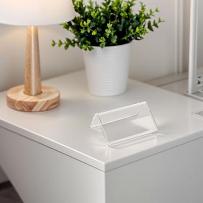 40pcs 2x4cm Acrylic Sign Display Stand Price Of Business Card Label Label Stand Display Easels Acrylic Display Stand