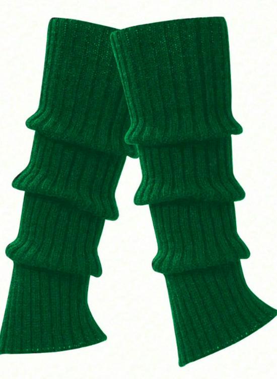 JK Multi-Color Women's Wool Leg Warmers: Cozy Knitted Socks & Boot Covers for Autumn/Winter