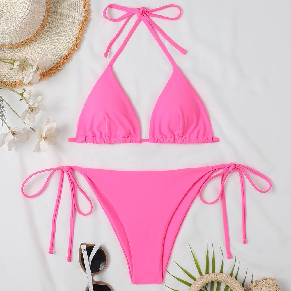 2024 Summer Women's Sexy European & American Split-Strap Bikini Swimsuit