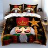 Nutcracker Soldier Design Set Bedding Duvet Cover Set Duvet Cover Pillowcases  (1*Duvet Cover 2*Pillowcases, without duvet insert)